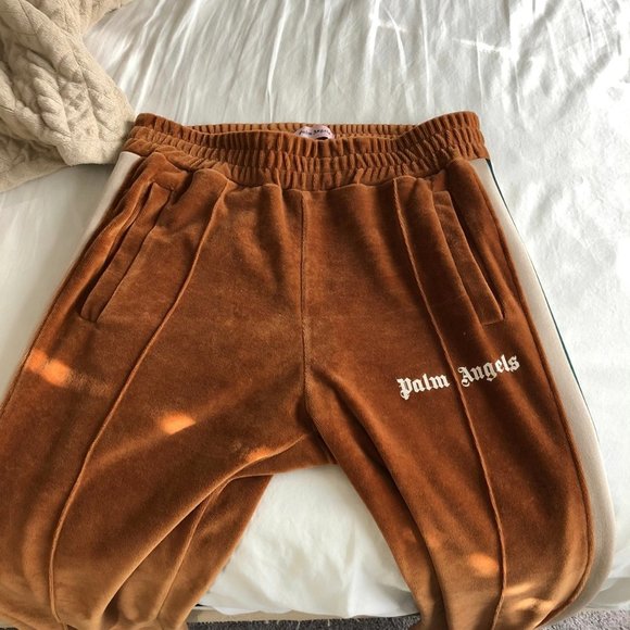 Palm Angels Tan Joggers with Cream Stripe - Picture 3 of 3